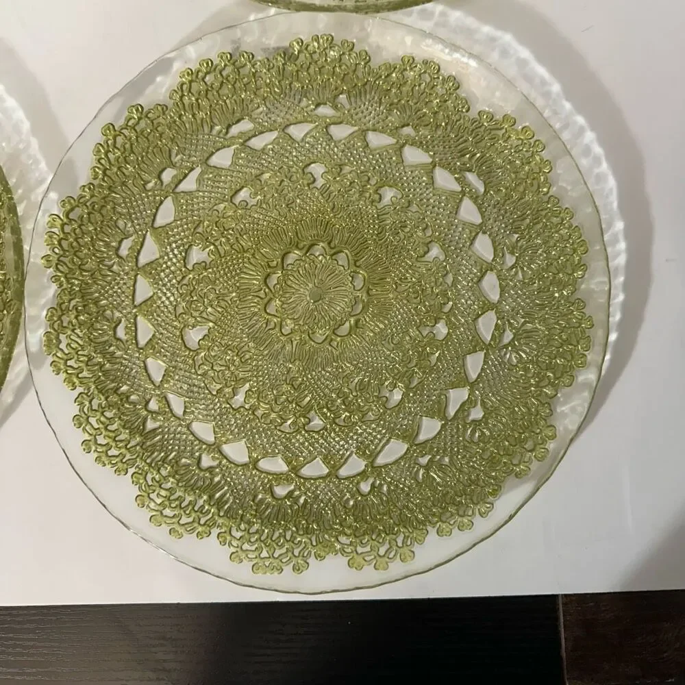 Turkish Glass Entrée Plates Set of 4